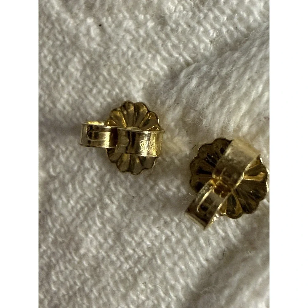 Genuine Blue Topaz Earrings in 14 Kt Yellow Gold Large Lone Star Swiss Stuller